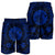 Hawaiian Map Honu Hibiscus Tropic Blue Polynesian Men's Shorts - AH - Polynesian Pride