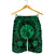 Hawaiian Map Honu Hibiscus Tropic Green Polynesian Men's Shorts - AH - Polynesian Pride