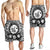 Hawaiian Map Honu Hibiscus Tropic White Polynesian Men's Shorts - AH - Polynesian Pride