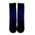 Hawaiian Map Hula Girl Hibiscus Kanaka Polynesian Crew Socks - Blue - AH - Polynesian Pride