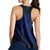 Hawaiian Map Hula Girl Hibiscus Kanaka Polynesian Racerback Tank - Blue - AH - Polynesian Pride