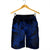 Hawaiian Map Hula Girl Hibiscus Kanaka Polynesian Men's Shorts - Blue - AH - Polynesian Pride