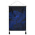 Hawaiian Map Hula Girl Hibiscus Kanaka Polynesian Hanging Poster - Blue - AH Hanging Poster Cotton And Linen - Polynesian Pride