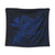 Hawaiian Map Hula Girl Hibiscus Kanaka Polynesian Tapestry - Blue - AH Wall Tapestry Black - Polynesian Pride