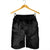 Hawaiian Map Hula Girl Hibiscus Kanaka Polynesian Men's Shorts - Gray - AH - Polynesian Pride
