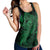 Hawaiian Map Hula Girl Hibiscus Kanaka Polynesian Racerback Tank - Green - AH - Polynesian Pride