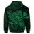 Hawaiian Map Hula Girl Hibiscus Kanaka Polynesian Zip Hoodie Green - Polynesian Pride