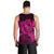 Hawaiian Map Hula Girl Hibiscus Kanaka Polynesian Tank Top - Pink - AH - Polynesian Pride