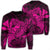 Hawaiian Map Hula Girl Hibiscus Kanaka Polynesian Sweatshirt - Pink - AH Unisex Black - Polynesian Pride