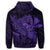 Hawaiian Map Hula Girl Hibiscus Kanaka Polynesian Zip Hoodie Purple - Polynesian Pride