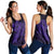 Hawaiian Map Hula Girl Hibiscus Kanaka Polynesian Racerback Tank - Purple - AH Black - Polynesian Pride