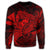 Hawaiian Map Hula Girl Hibiscus Kanaka Polynesian Sweatshirt - Red - AH - Polynesian Pride