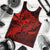 Hawaiian Map Hula Girl Hibiscus Kanaka Polynesian Tank Top - Red - AH - Polynesian Pride