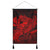 Hawaiian Map Hula Girl Hibiscus Kanaka Polynesian Hanging Poster - Red - AH Hanging Poster Cotton And Linen - Polynesian Pride