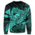 Hawaiian Map Hula Girl Hibiscus Kanaka Polynesian Sweatshirt - Turquoise - AH - Polynesian Pride