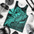 Hawaiian Map Hula Girl Hibiscus Kanaka Polynesian Tank Top - Turquoise - AH - Polynesian Pride