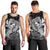 Hawaiian Map Hula Girl Hibiscus Kanaka Polynesian Tank Top - White - AH - Polynesian Pride