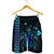 Hawaiian Map Kakau Turtle Polynesian Men's Shorts - Blue - AH - Polynesian Pride