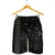 Hawaiian Map Kakau Turtle Polynesian Men's Shorts - Gray - AH - Polynesian Pride