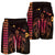 Hawaiian Map Kakau Turtle Polynesian Men's Shorts - Orange - AH - Polynesian Pride
