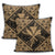 Hawaiian Map Kanaka Hibiscus Gold Polynesian Pillow Covers - AH - Polynesian Pride