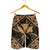 Hawaiian Map Kanaka Hibiscus Gold Polynesian Men's Shorts - AH - Polynesian Pride