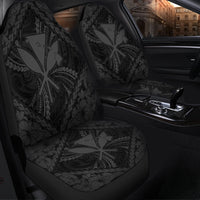 Hawaiian Map Kanaka Hibiscus Gray Polynesian Car Seat Covers - AH - Polynesian Pride