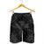 Hawaiian Map Kanaka Hibiscus Gray Polynesian Men's Shorts - AH - Polynesian Pride