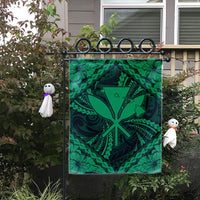 Hawaiian Map Kanaka Hibiscus Green Polynesian Flag - AH - Polynesian Pride