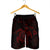 Hawaiian Map Kanaka Hibiscus Turtle Red Polynesian Men's Shorts - AH - Polynesian Pride