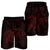 Hawaiian Map Kanaka Hibiscus Turtle Red Polynesian Men's Shorts - AH - Polynesian Pride