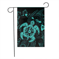 Hawaiian Map Kanaka Hibiscus Turtle Turquoise Polynesian Flag - AH - Polynesian Pride