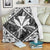 Hawaiian Map Kanaka Hibiscus White Polynesian Premium Blankets - AH White - Polynesian Pride