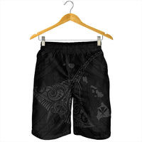 Hawaiian Map Kanaka Manta Ray Polynesian Men's Shorts Gray - AH - Polynesian Pride