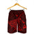 Hawaiian Map Kanaka Manta Ray Polynesian Men's Shorts Red - AH - Polynesian Pride