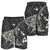 Hawaiian Map Kanaka Manta Ray Polynesian Men's Shorts White - AH - Polynesian Pride