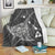 Hawaiian Map Kanaka Manta Ray Polynesian Premium Blankets White - AH White - Polynesian Pride