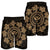 Hawaiian Map Kanaka Turtles Circle Style Gold Polynesian Men's Shorts - AH - Polynesian Pride
