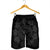 Hawaiian Map Kanaka Turtles Circle Style Gray Polynesian Men's Shorts - AH - Polynesian Pride