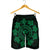 Hawaiian Map Kanaka Turtles Circle Style Green Polynesian Men's Shorts - AH - Polynesian Pride
