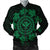 Hawaiian Map Kanaka Turtles Circle Style Green Polynesian Bomber Jacket - AH Black Unisex - Polynesian Pride