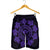 Hawaiian Map Kanaka Turtles Circle Style Purple Polynesian Men's Shorts - AH - Polynesian Pride