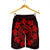 Hawaiian Map Kanaka Turtles Circle Style Red Polynesian Men's Shorts - AH - Polynesian Pride
