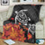 Hawaiian Map Kanaka Turtles Hibiscus Plumeria Premium Blankets - AH - Polynesian Pride