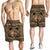Hawaiian Map Madame Pele Kanaka Plumeria Polynesian Men's Shorts Gold AH - Polynesian Pride