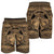 Hawaiian Map Madame Pele Kanaka Plumeria Polynesian Men's Shorts Gold AH - Polynesian Pride