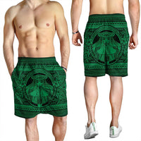 Hawaiian Map Madame Pele Kanaka Plumeria Polynesian Men's Shorts Green AH - Polynesian Pride