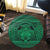 Hawaiian Map Madame Pele Kanaka Plumeria Polynesian Round Carpet Green AH - Polynesian Pride