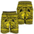 Hawaiian Map Madame Pele Kanaka Plumeria Polynesian Men's Shorts Yellow AH - Polynesian Pride
