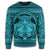 Hawaiian Map Madame Pele Mauna Kea Plumeria Polynesian Sweatshirt Blue AH - Polynesian Pride